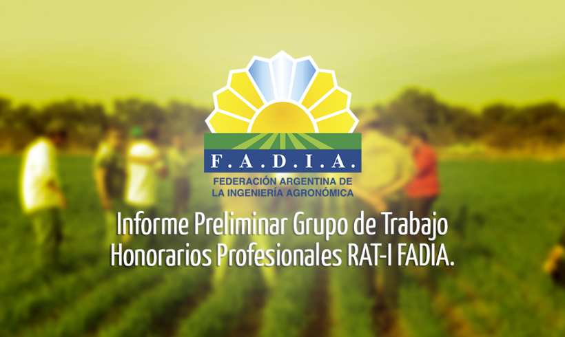 INFORME PRELIMINAR GRUPO DE TRABAJO HONORARIOS PROFESIONALES – RAT – I FADIA.