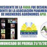 El Presidente de la Federación Argentina de la Ingeniería Agronómica FADIA fue designado Presidente de la Asociación Panamericana de Ingenieros Agrónomos APIA
